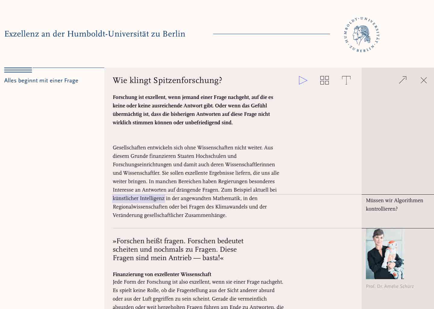 view of the article page