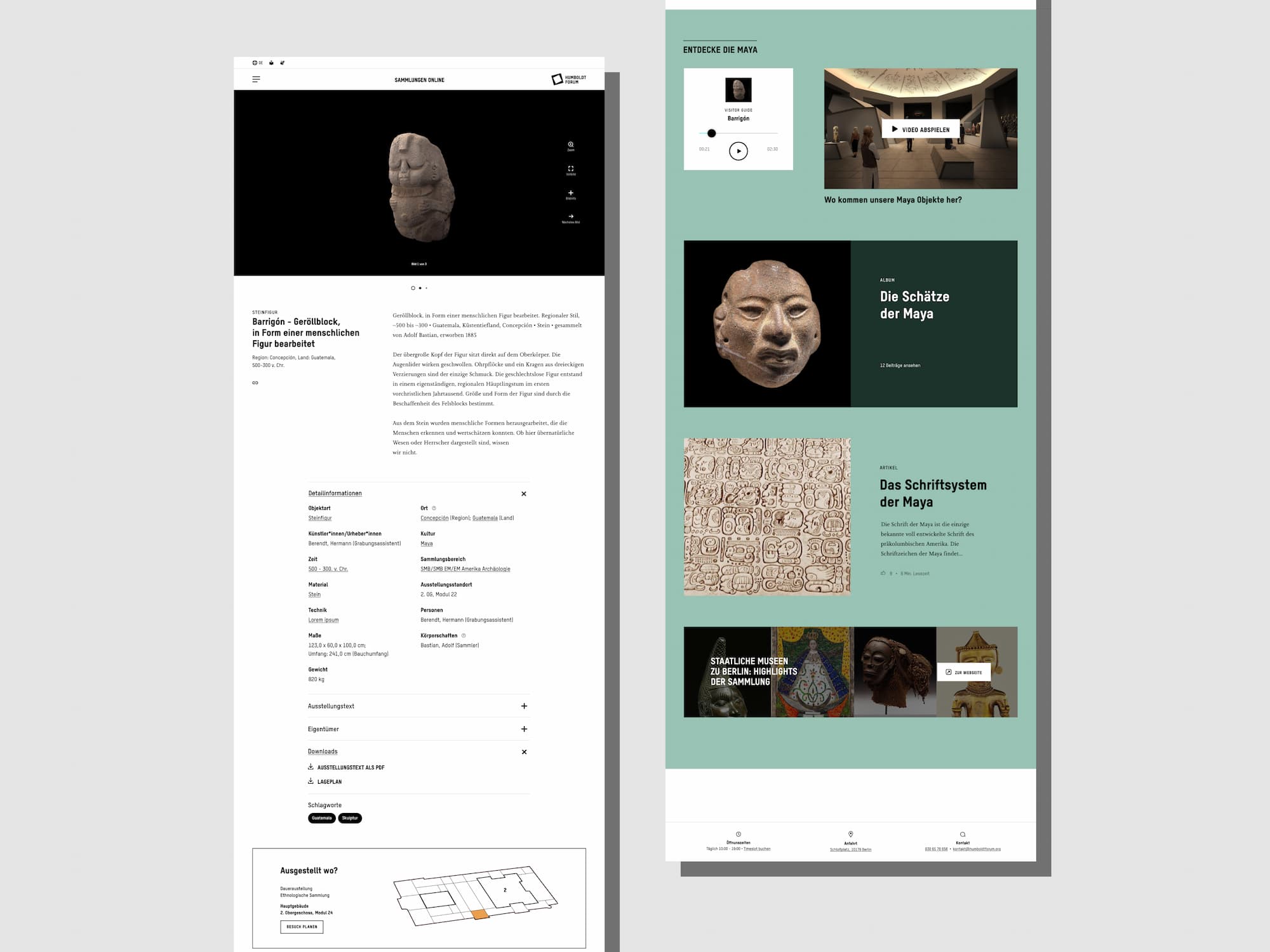 screenshot of the detail page